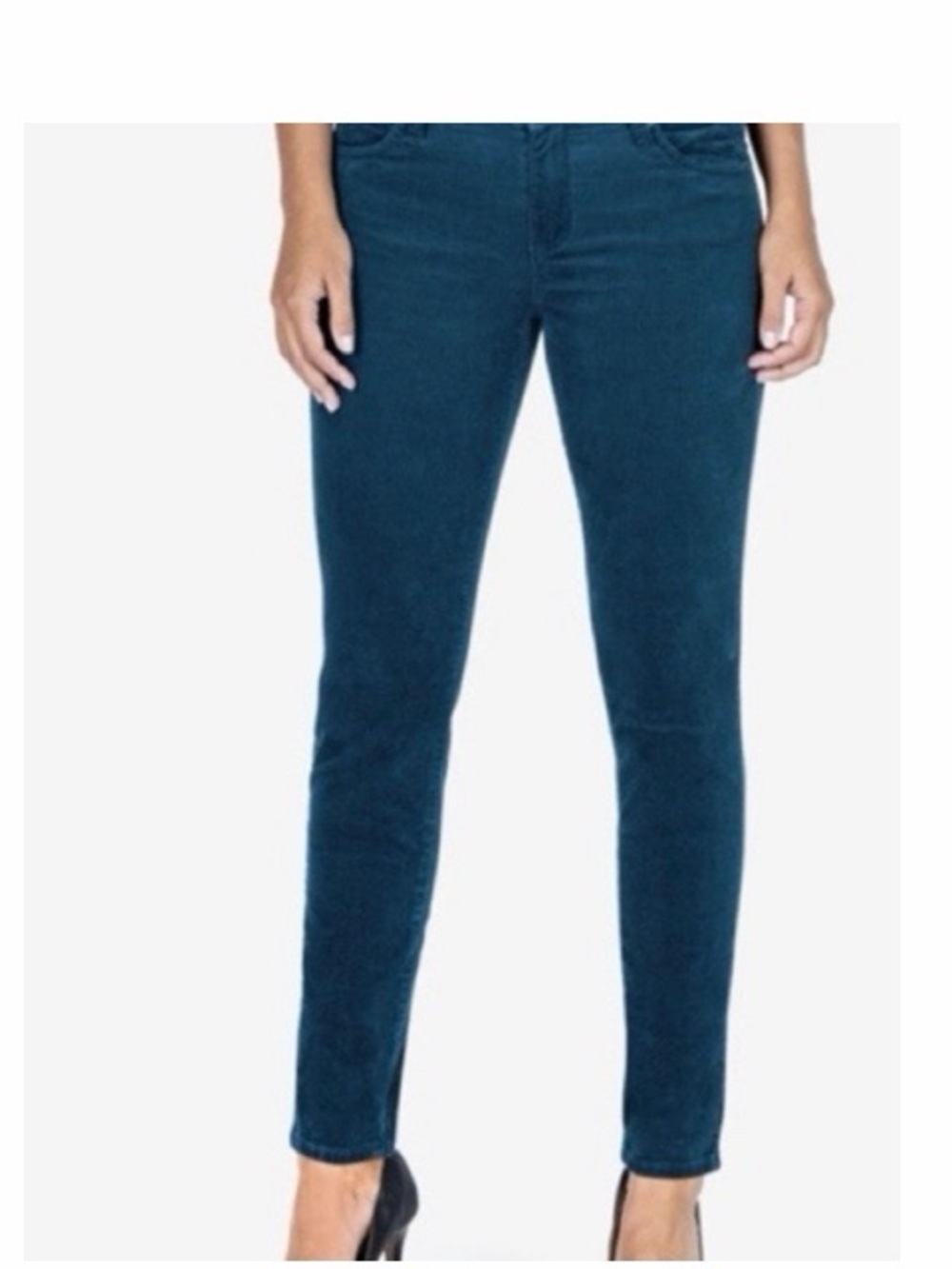 Kut From The Kloth Diana Fab AB High Rise Skinny Corduroy Pants In Peacock‎ NWT